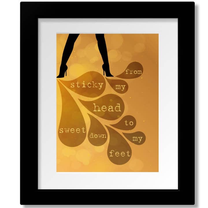Pour Some Sugar on Me by Def Leppard - Song Lyrics Art Print for wholesale by Song Lyrics Art