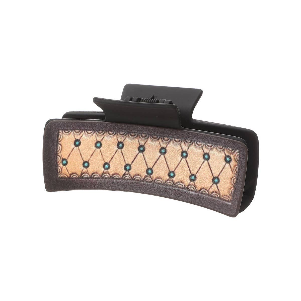 ACCITY - Wholesale Hair Clip - Women's - Sunflower PU Leather Hair Claw, Western Style_CWASC161813