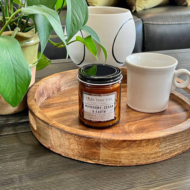 Light Your Fire Candle Co - Wholesale Jar/Filled Candle - Mahogany, Cedar & Earth1