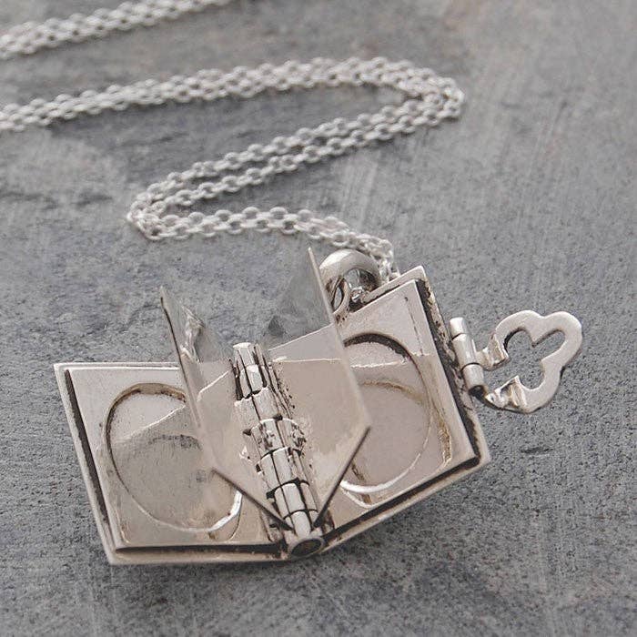 Otis Jaxon London – wholesale Locket necklace – Sterling Silver Book Locket Necklace1
