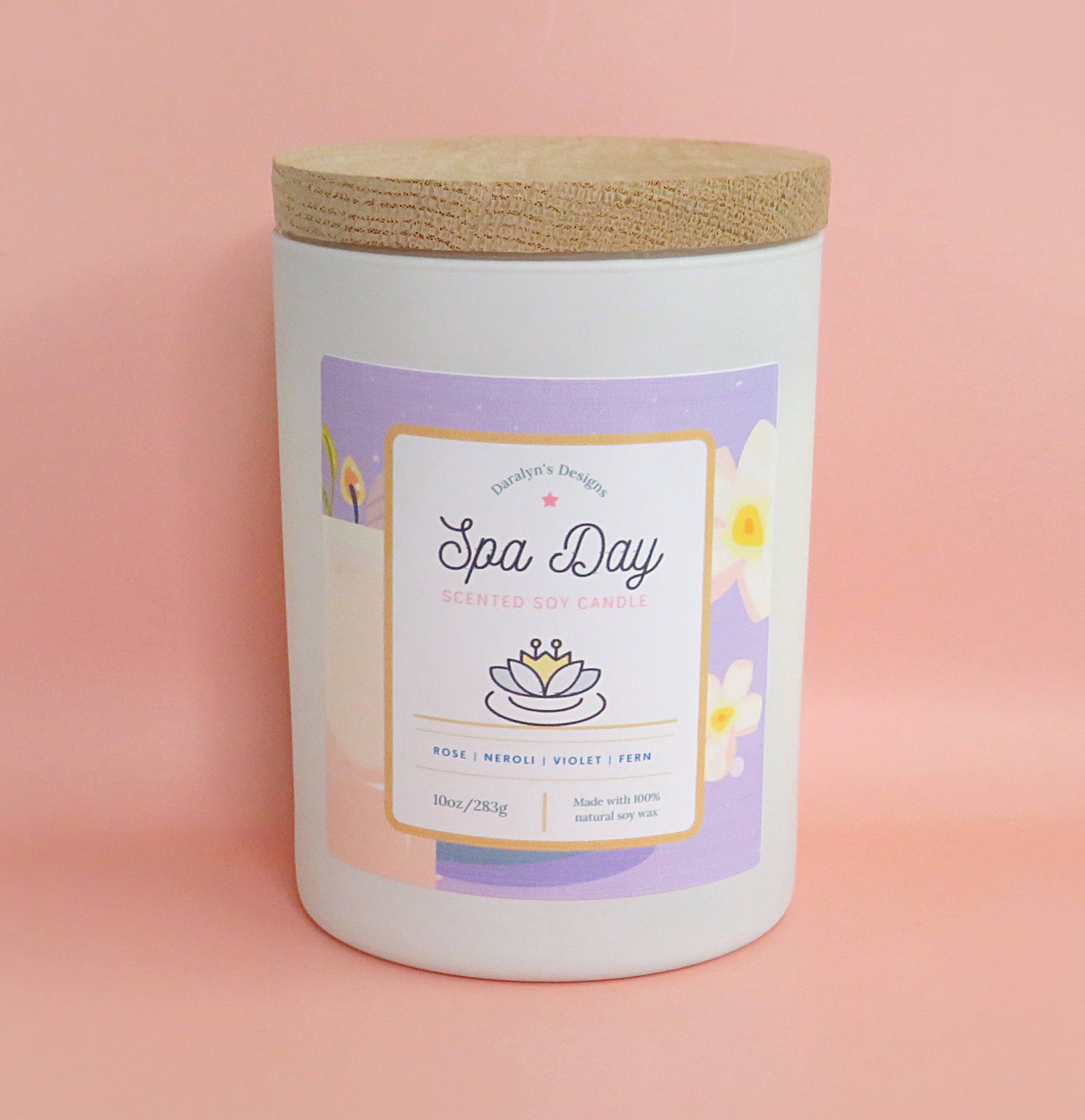 Daralyn's Designs - Wholesale Jar/Filled Candle - Coconut-Soy Creme Candle | 10oz  | Wooden Wick | All Natural4