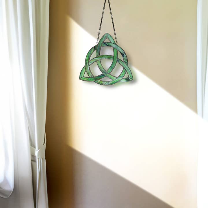 River of Goods - Wholesale Suncatcher - 11.75"H Trinity Knot Celtic Stained Glass Window Panel 5
