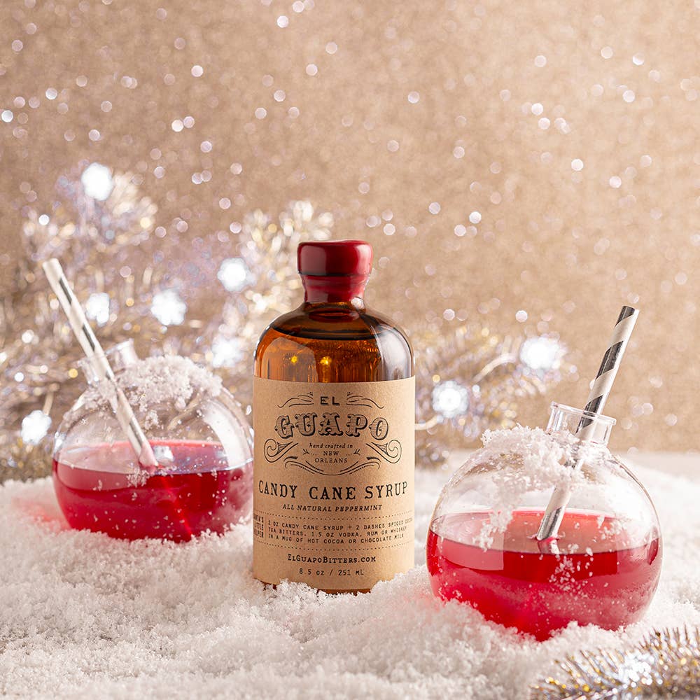 El Guapo – wholesale Cocktail mix/syrup – Syrups: Candy Cane - Holiday Cheer, Bottled 🎄🎅🏼1