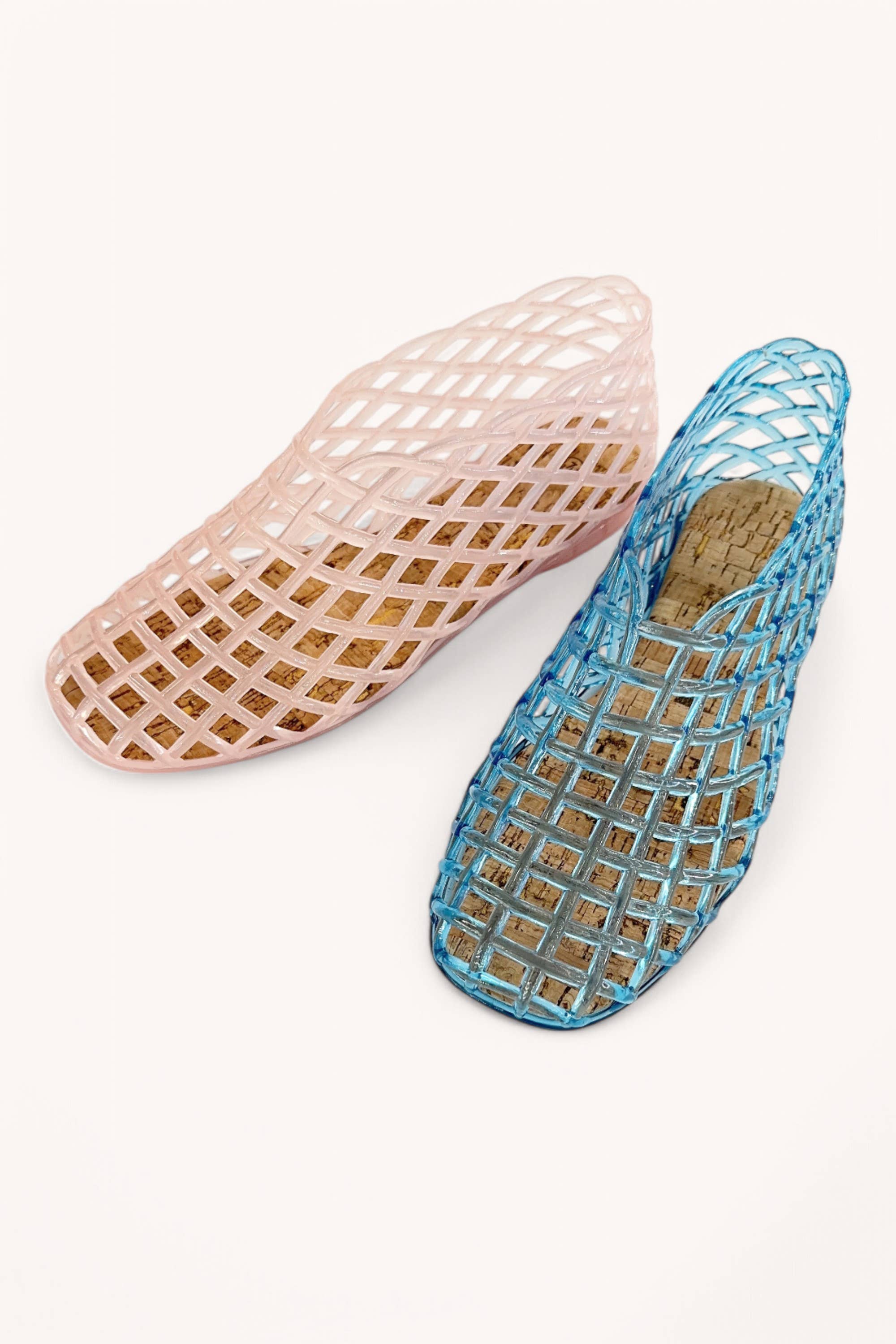 CCOCCI – wholesale Sandals – Women's – METEOR-28 JELLY WOVEN MESH SLIP-ON FLAT SANDALS6