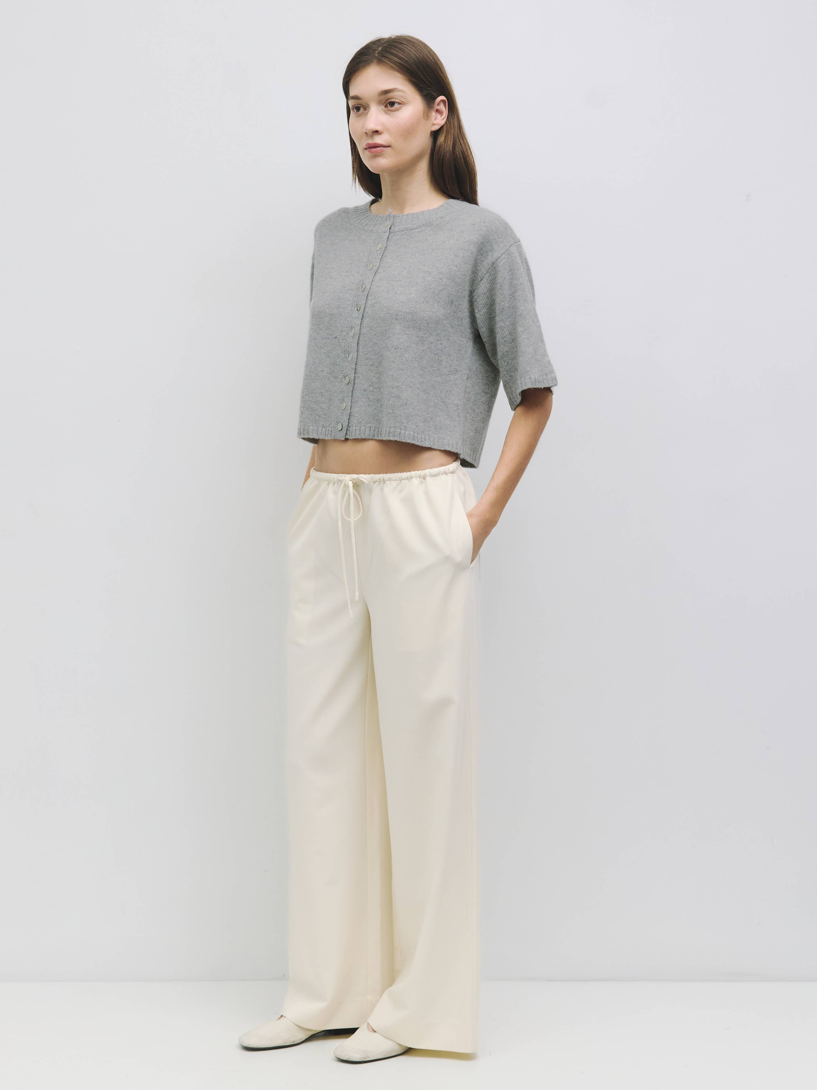 MOD REF - Wholesale Cardigan - Women's - The Stacey Cardigan | Brushed Half Sleeve Cardigan3