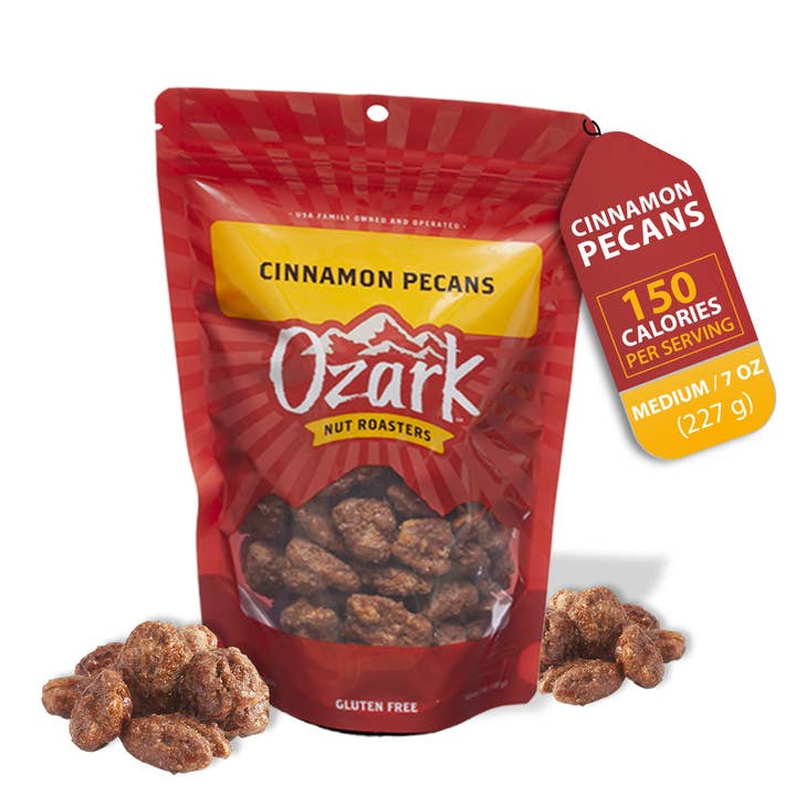 Ozark Nut Roasters - Wholesale Nuts - Red - Cinnamon Pecans