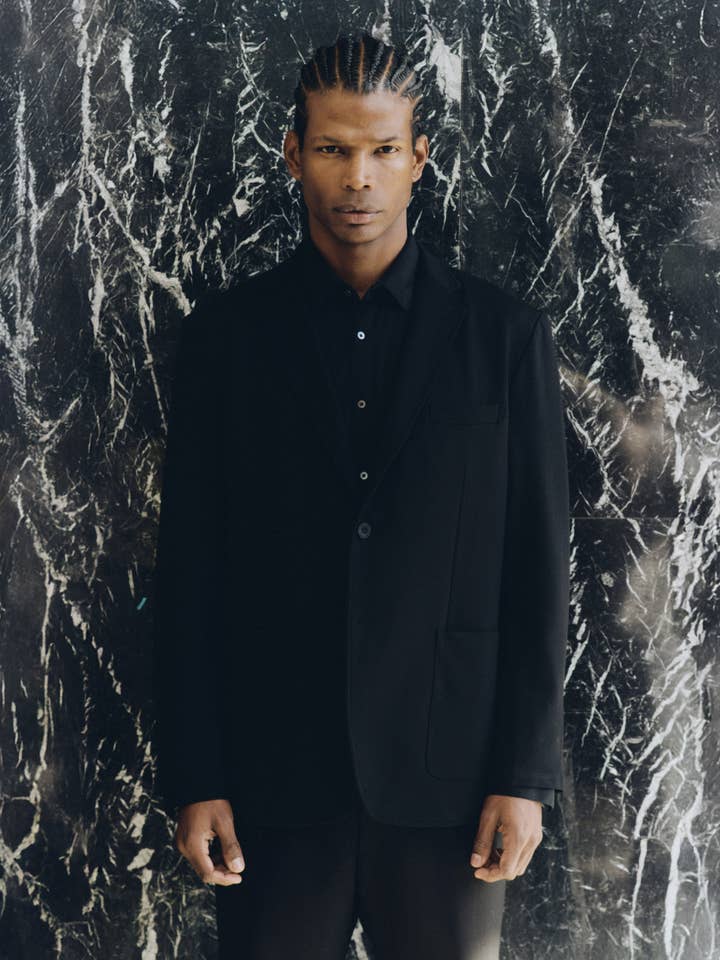 THE (REAL) GARCIA - Wholesale Blazer - Men's - KNIT BROKEN SUIT BLAZER BLACK0