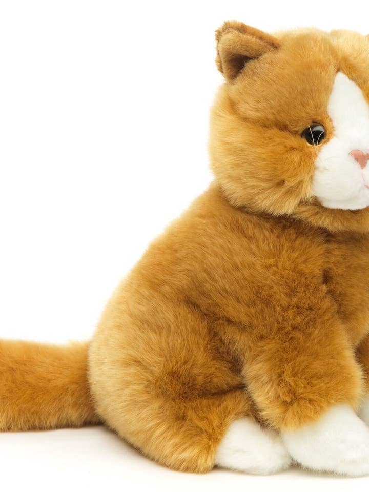 Gyldenbrun kattepasning - 21 cm (højde) - kosel/plyslegetøj for engroshandel hos Uni Toys