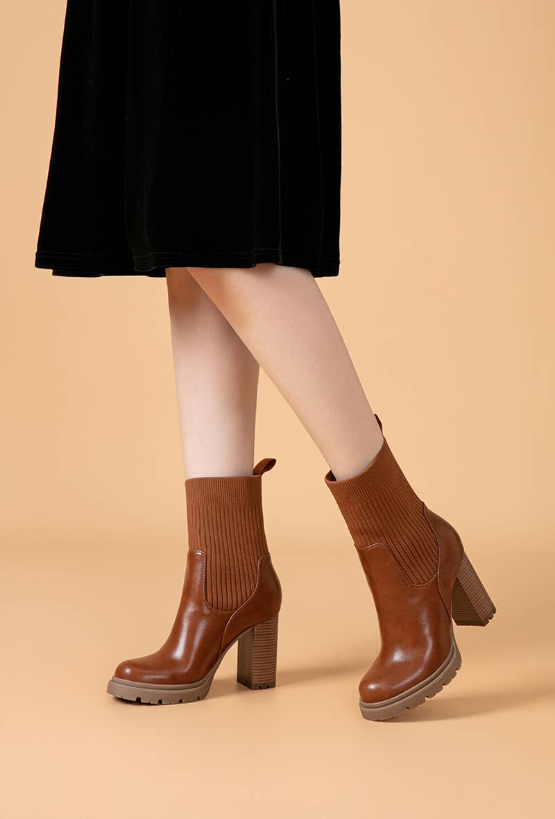 LADY GLORY – wholesale Booties – Women's – Two-tone heeled ankle boots