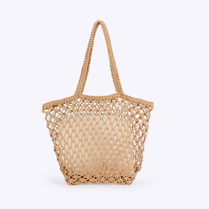 ACCITY - Wholesale Beach Bag - SIMPLE COTTON THREAD HAND-WOVEN SHOULDER BAG_CWAB4681