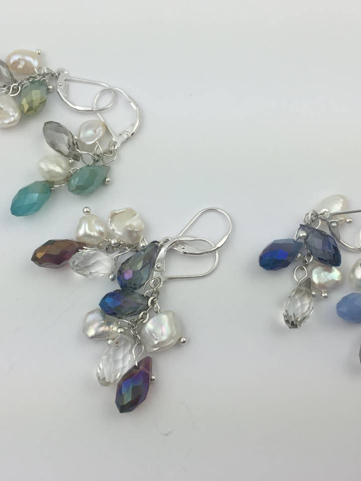 #371 Brinco Keshi e Cristal por atacado de Studio G