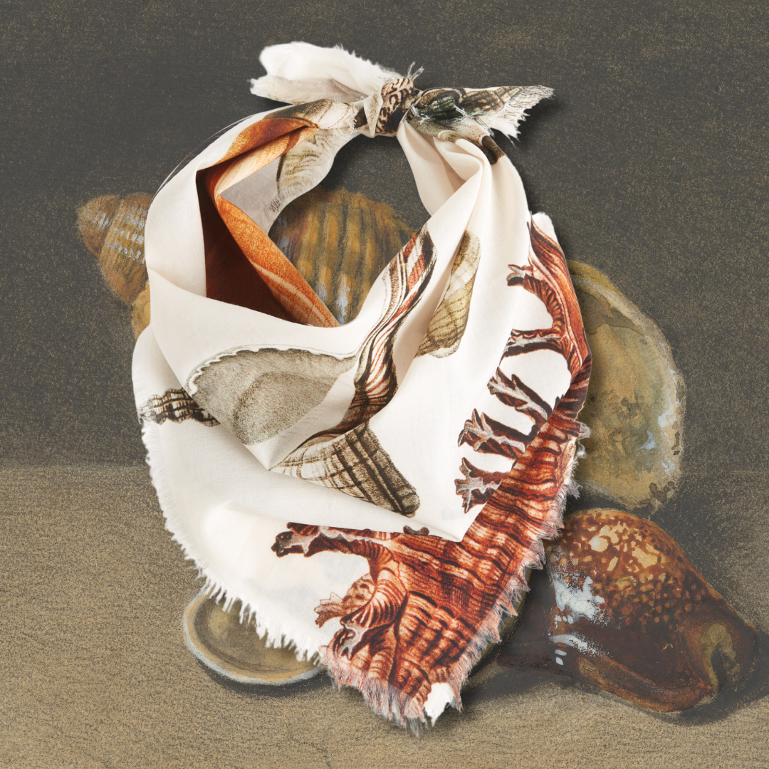 Siren Song - Wholesale Bandana - Unisex - SEASHELLS VOILE BANDANA2