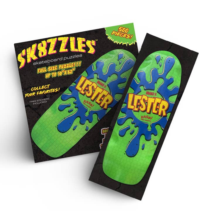 Lester Green Sk8zzle Skateboard puzzle for wholesale by Sk8zzles