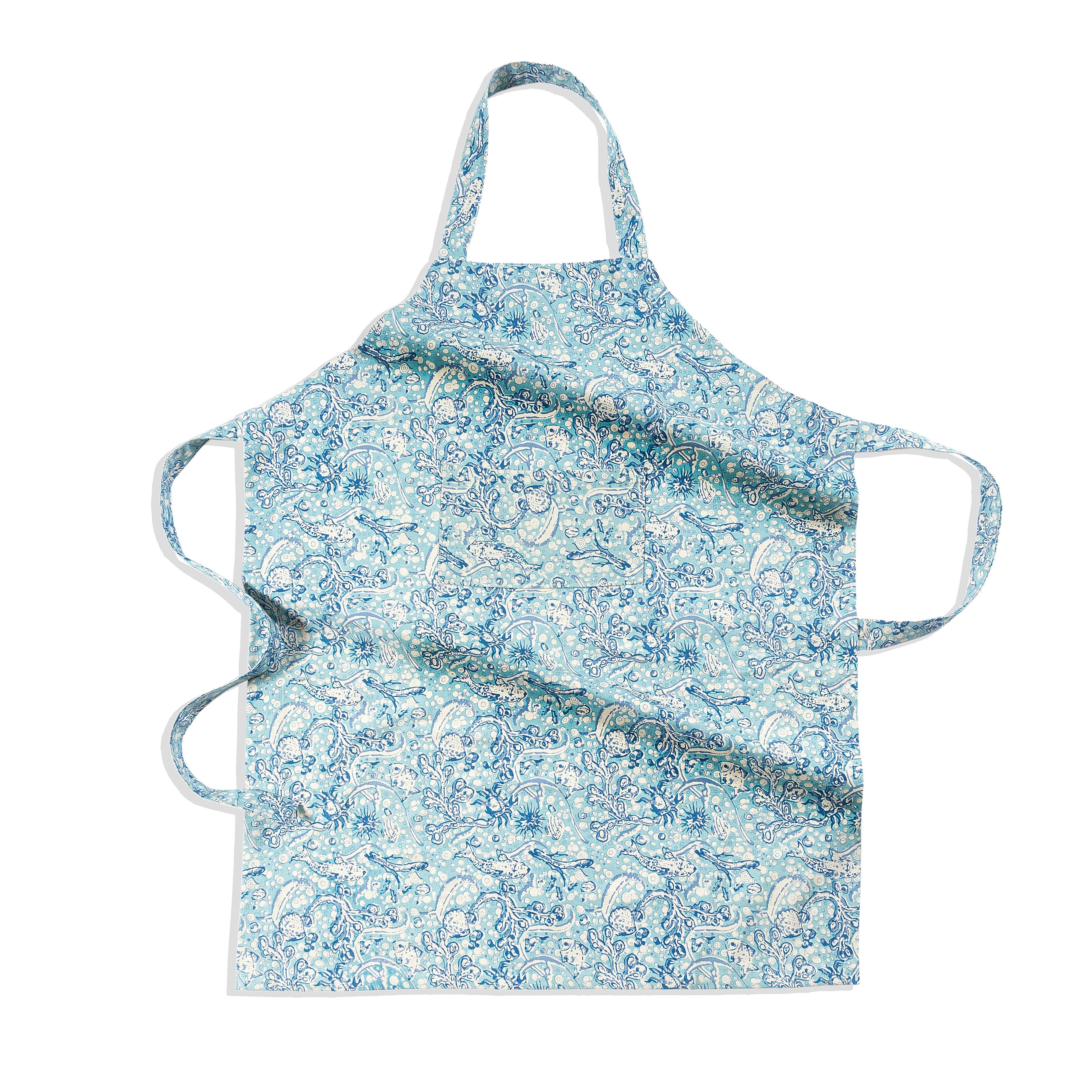 Couleur Nature - Wholesale Apron - La Mer Aqua Apron1