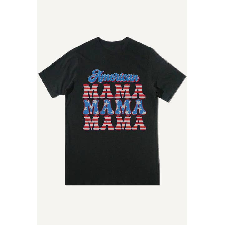 4th Of July American Mama Oversized Tee for wholesale by Bella Me