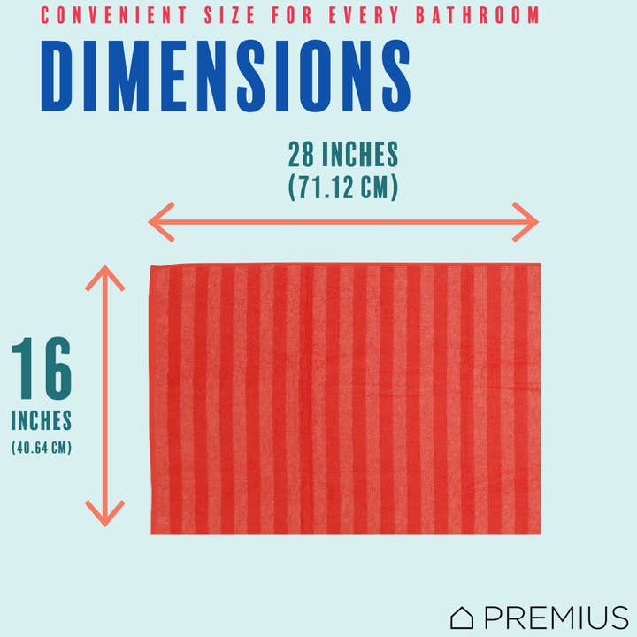 ShopBobbys - Wholesale Hand Towel - PREMIUS 2 Pack Stripes 100% Cotton Yarn Dyed Hand Towel, 16x28 Inches34