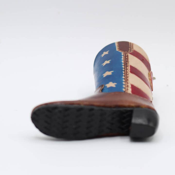 Sunflower Handmade leather inc - Wholesale Keychain - Unisex - Handmade leather American Flag cowboy boots keychain2