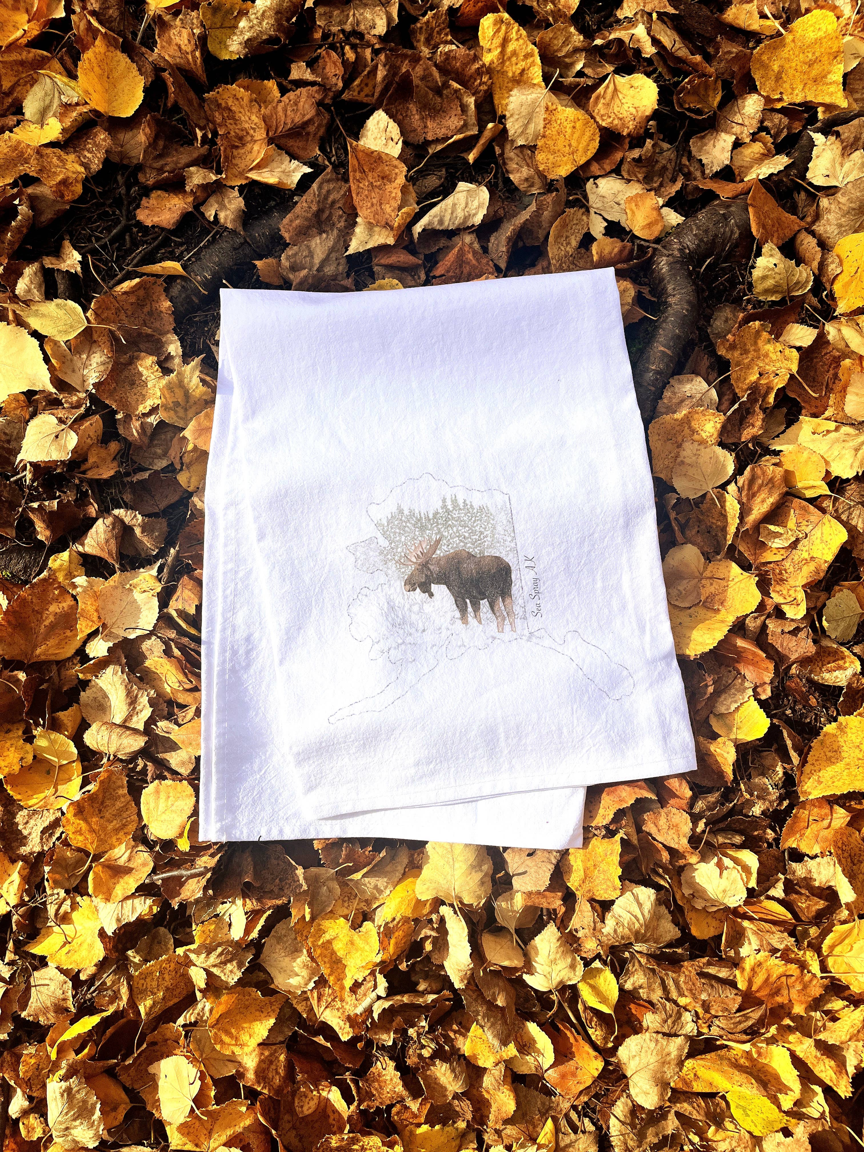 Sea Spray AK - Wholesale Tea Towel - Bull Moose Alaska Tea Towel 1