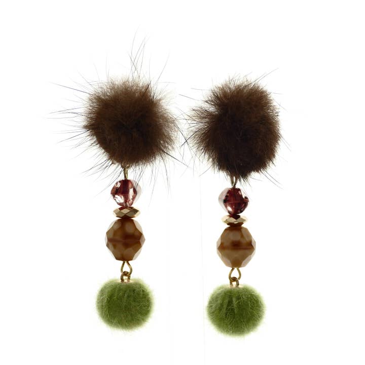 Julie Clips para el Pelo Verde Peluche para venta al por mayor de Cátia Levy Designer