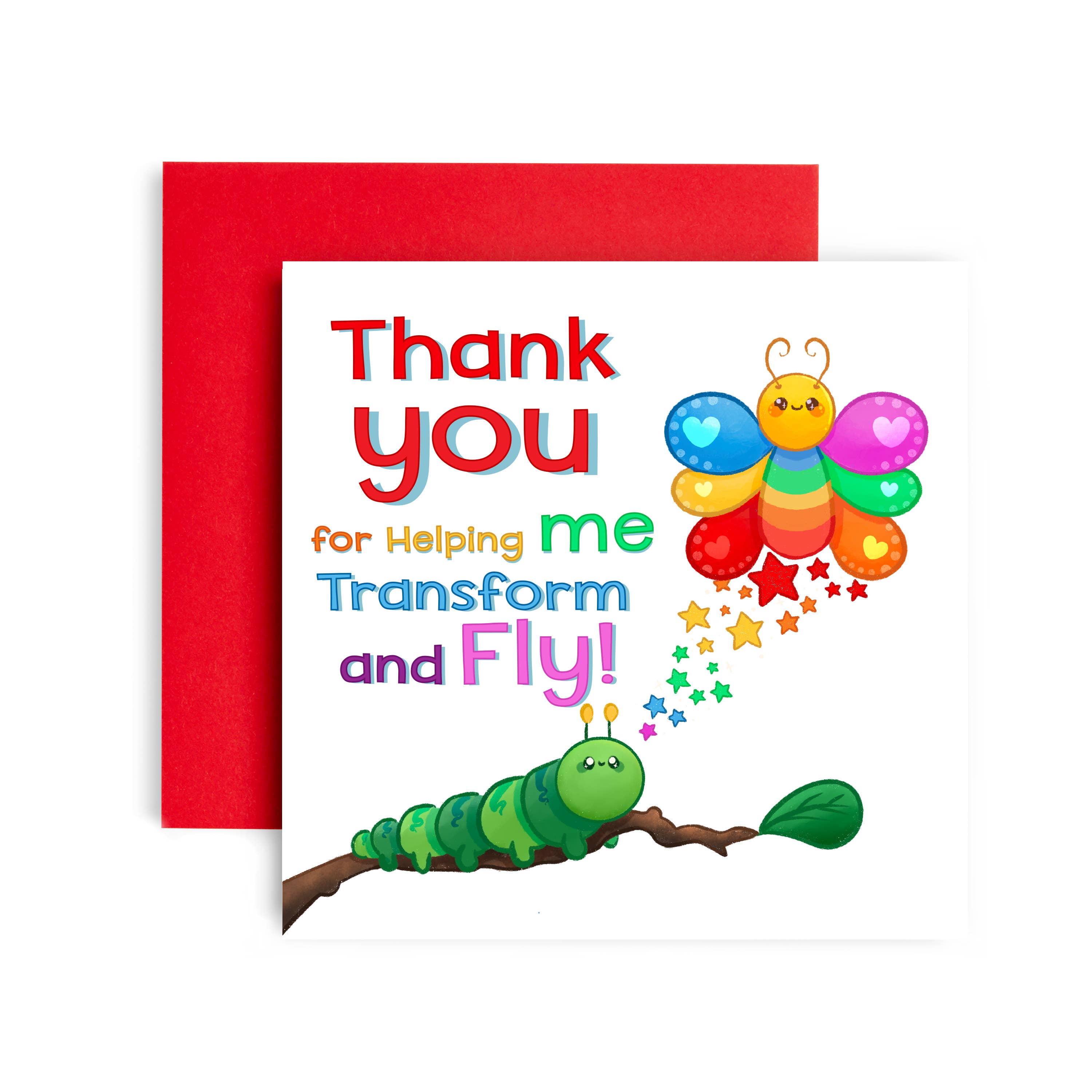 Huxters – wholesale Thank you card – Thank You For Helping Me Transform And Fly!