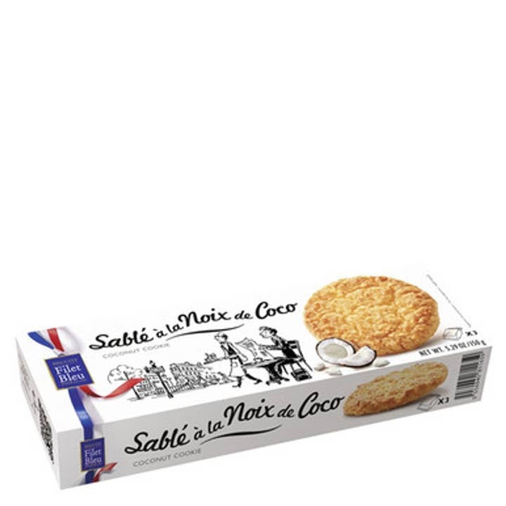 The French Farm - Wholesale Cookie - Filet Bleu Filet Bleu Coconut Cookies 5.29oz