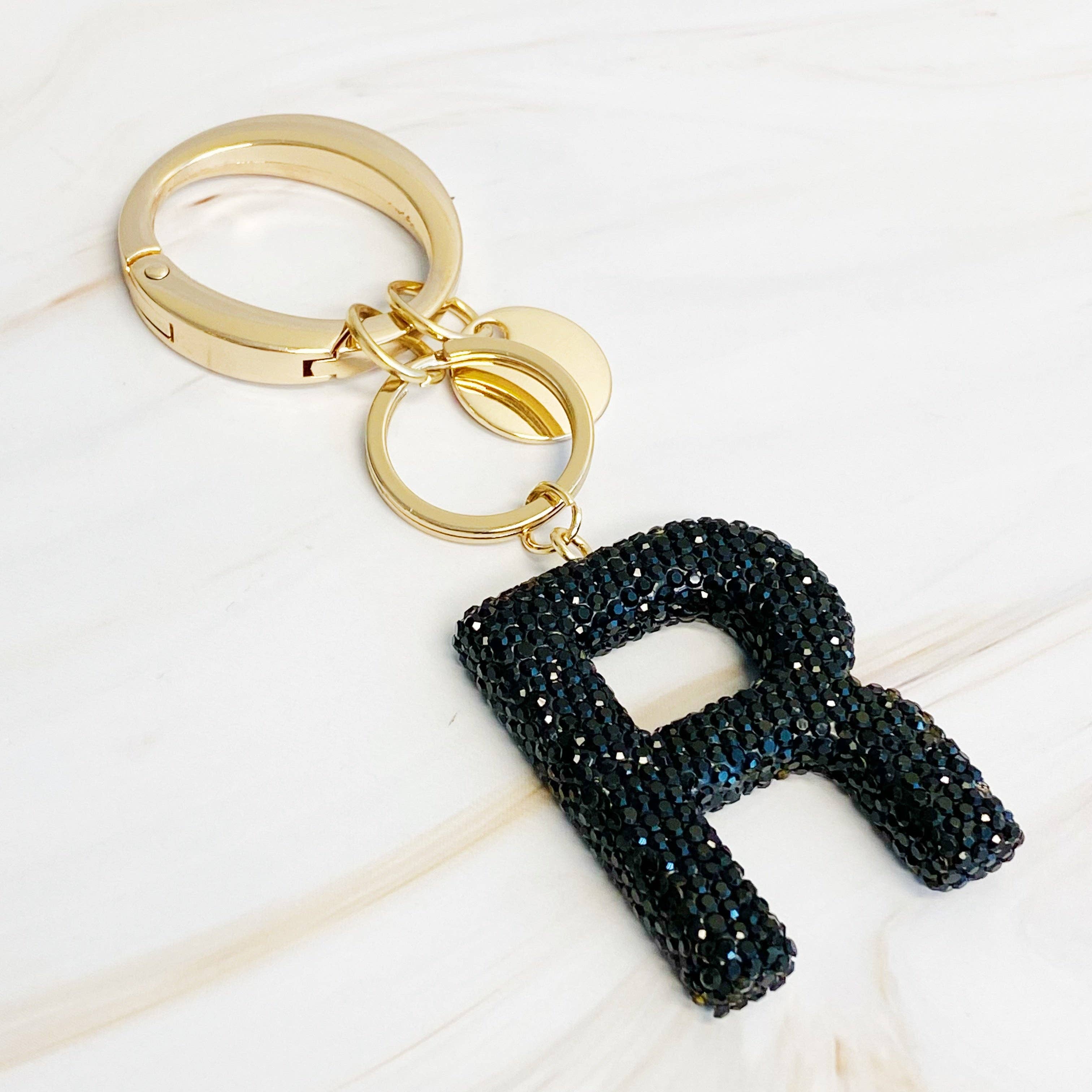 Ellison+Young - Wholesale Keychain - Women's - It Girl Glam Initial Key Chain27