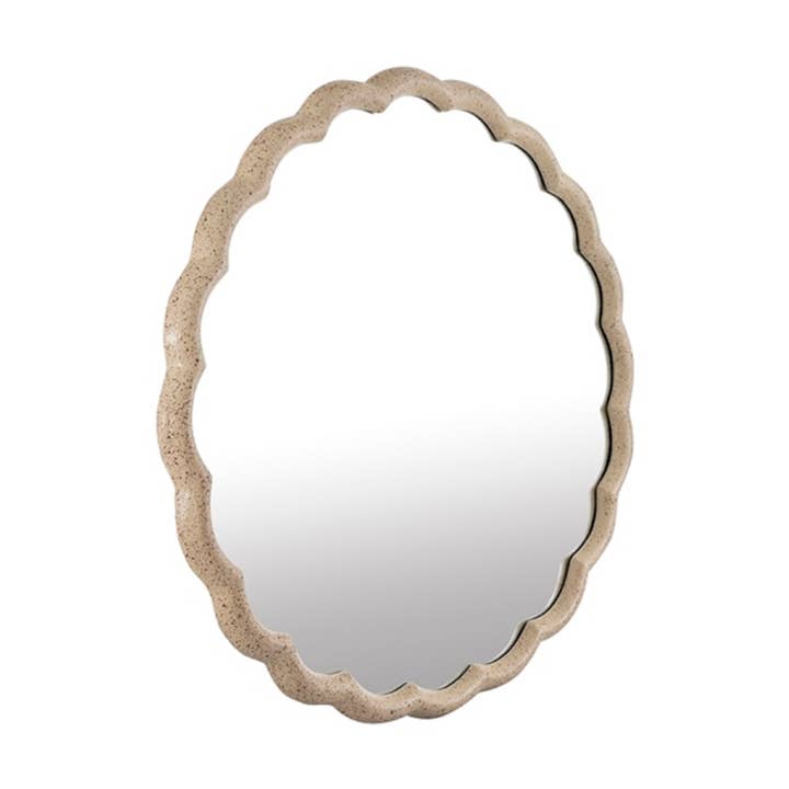 Clear Cast Aluminum Wave Mirror Lg for wholesale on Faire2