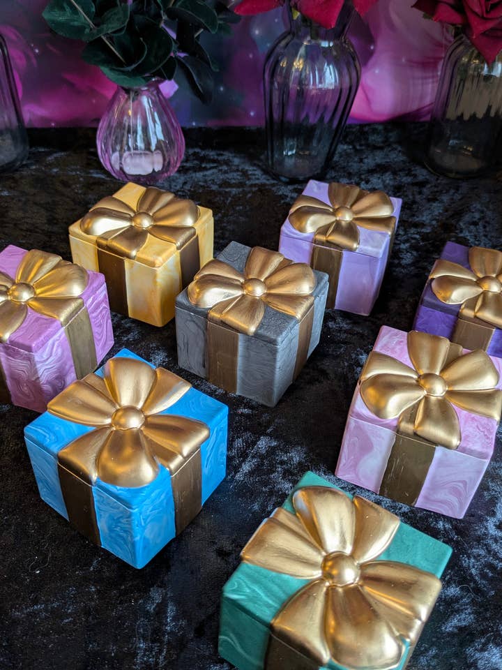 Gold Present Trinket Box for wholesale by Krorroskos Designs