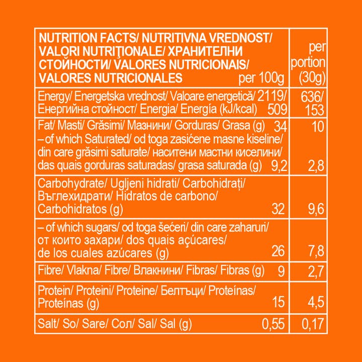 Smart Organic - Venta al por mayor Chocolate - Barra de maní cubierta de chocolate orgánico Roobar, 30 g1