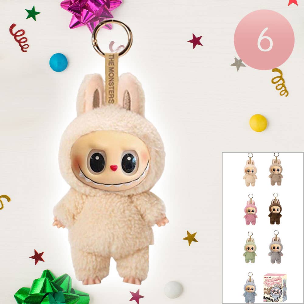 Sensibling Corp. - Vendita all'ingrosso Portachiavi - Unisex - 6PCS - Portachiavi con Bambola di Peluche Mostro Coniglio Scatola Cieca Macaron Eccitante4