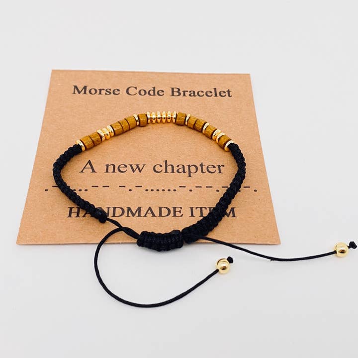 Mio Queena - Wholesale Beaded Bracelet - Handmade Wooden Beaded Morse Code Bracelets