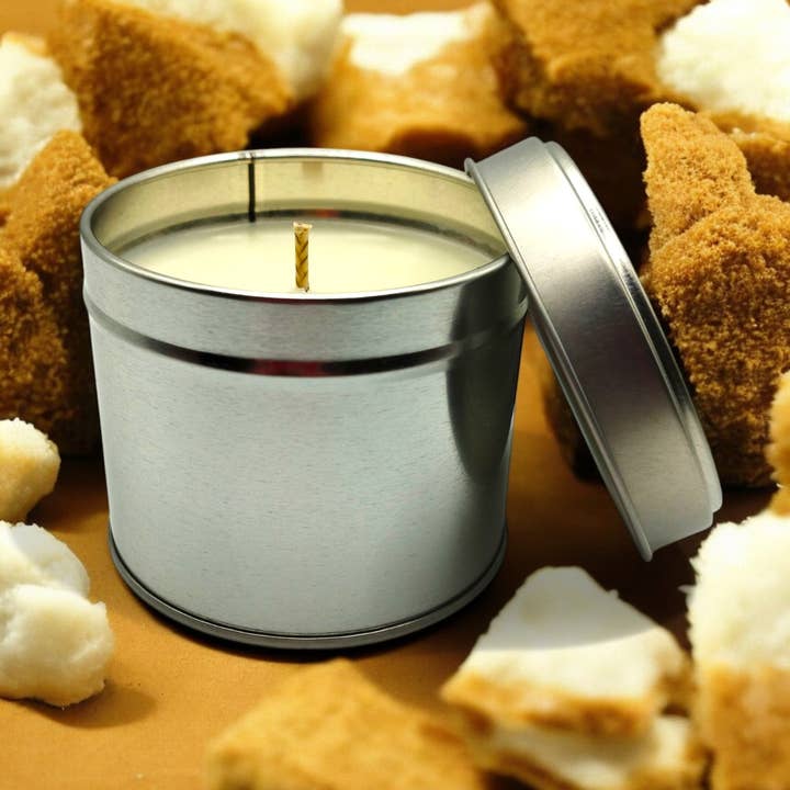 Salted Caramel White Label Sojavaxljus i Plåtburk för wholesale av Lunar Fragrances