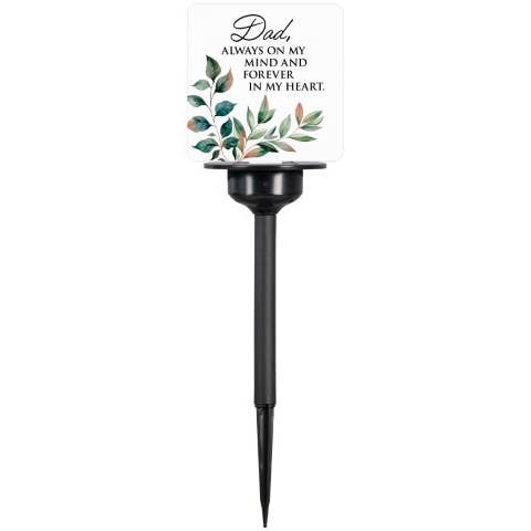 Dad Square Solar Stake for wholesale by Gift & Garden by Carson