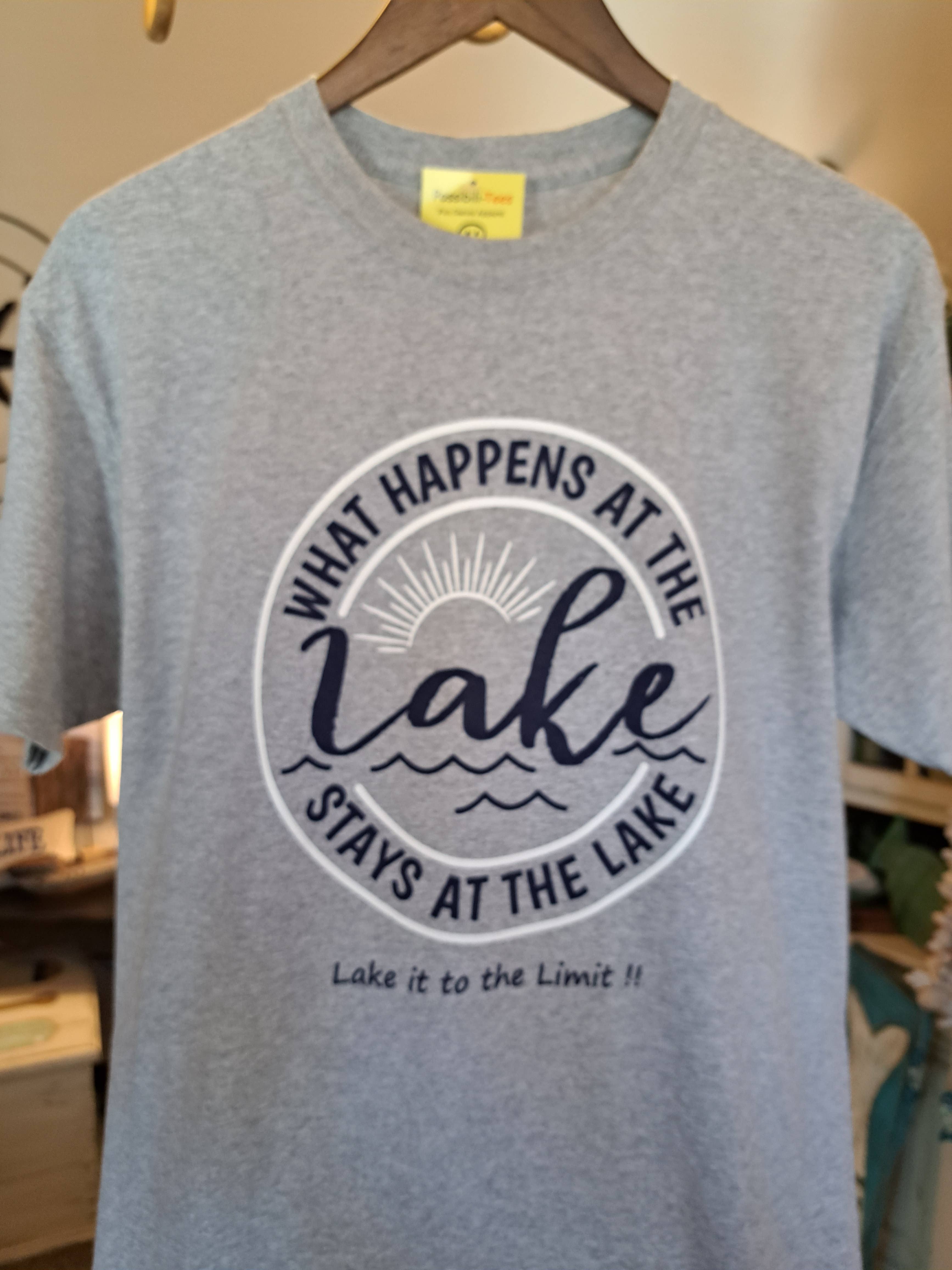 Lake It To The Limit and Possibili-Tees Apparel - Wholesale Screen Printed T-Shirt - Unisex - What Happens At The Lake Stays At The Lake2