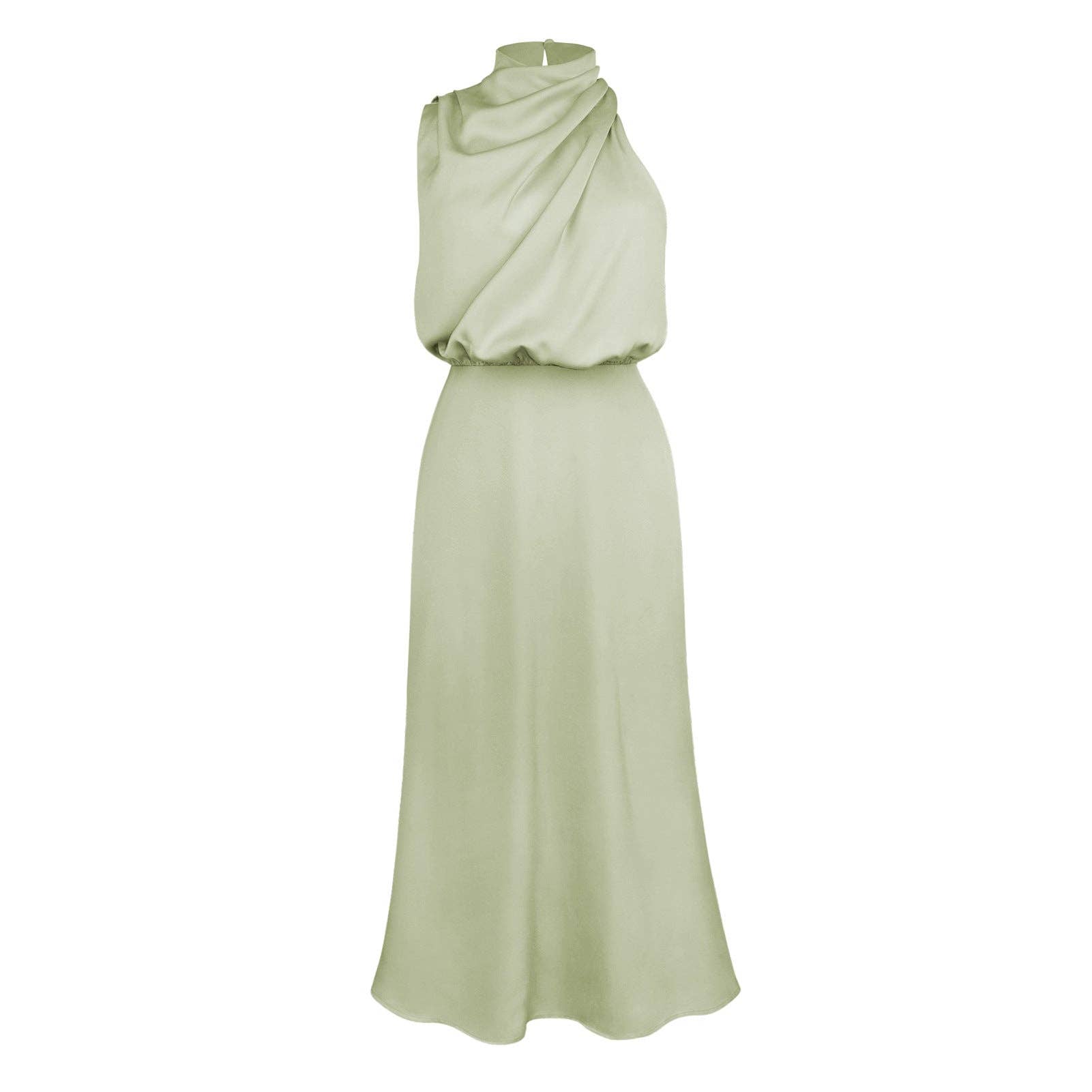 Sweetkama - Wholesale Dress - Women's - Ladies Eleganr Sleeveless Satin Midi Dress GQQT42
