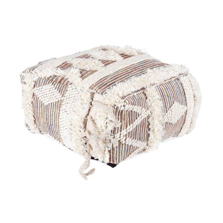 Marokkanischer Ottoman-Kissenbezug, Pouf, Fußhocker - Quasten Nacht für den Großhandel von Glamthread