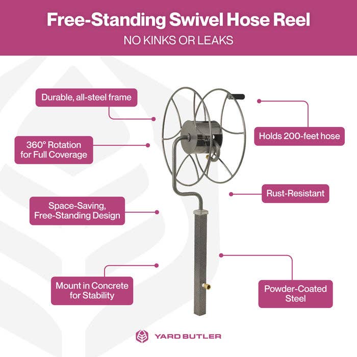 Yard Butler - Wholesale Garden Tool - Free-Standing Swivel Hose Reel1
