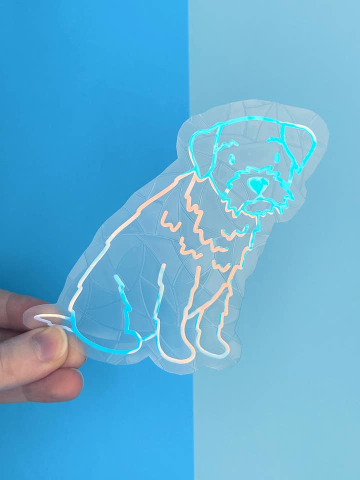 Border Terrier Suncatcher for wholesale by Poppodopolis