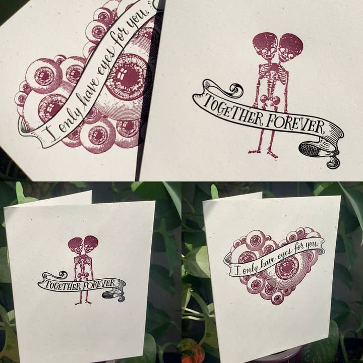 Creepy Valentine's Day Cards - Letterpressed Greeting Card for wholesale by The Well-Appointed Desk