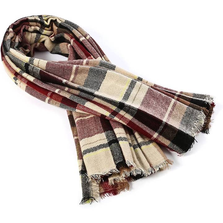 Diacly – wholesale Scarf – Women's – Plaid Checker Pattern Big Scarf1