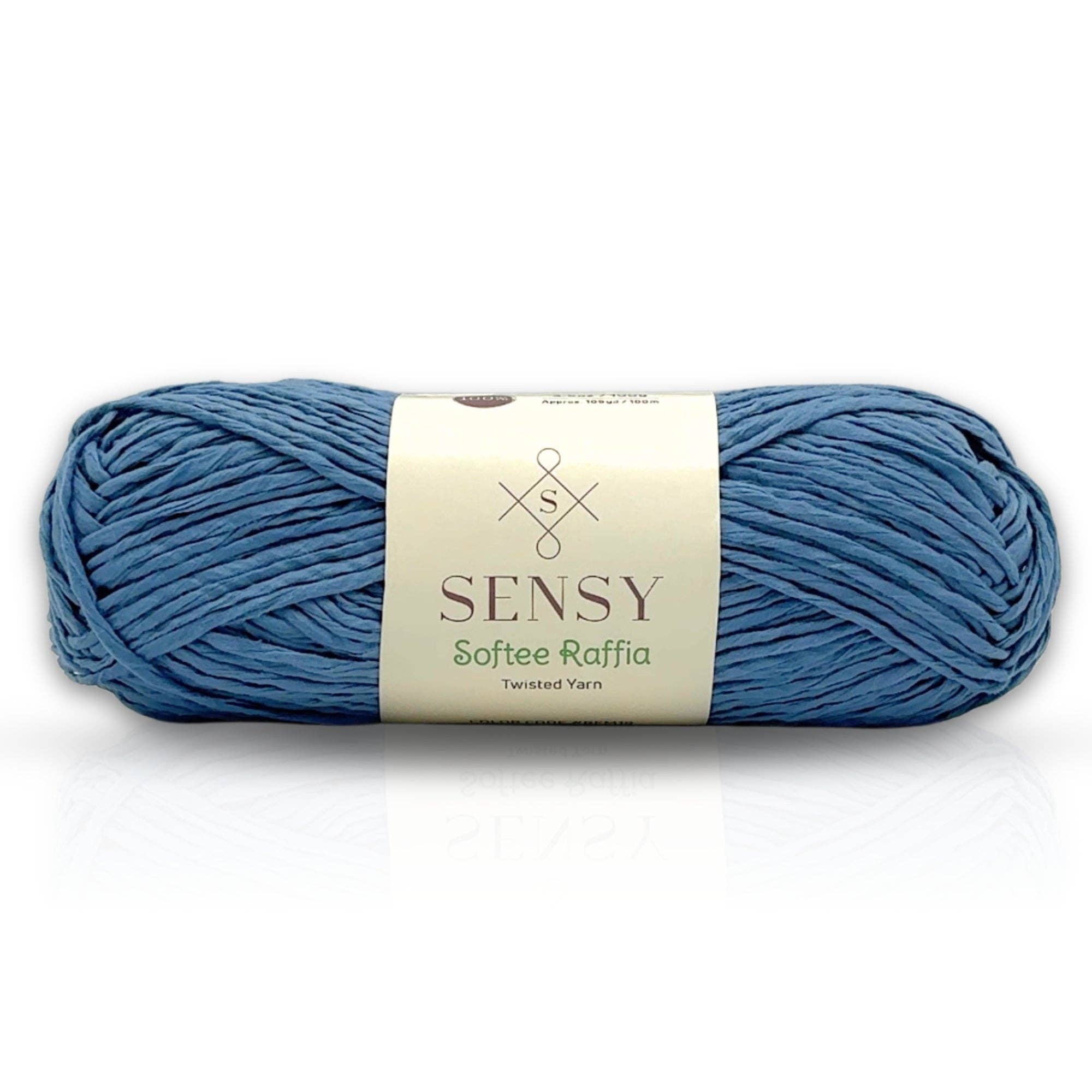 Sensy - Wholesale Yarn - Sensy Softee Raffia Twisted Yarn, 3.5 oz, 109 Yards, 100% Polyester, Gauge 4 Medium4
