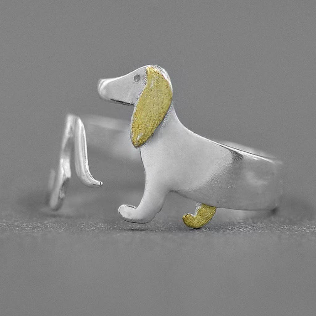 Revelari - Wholesale Cocktail/Statement Ring - Dog Design Adjustable Ring0