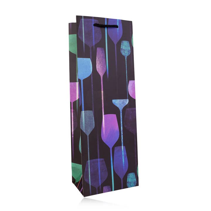 Accentra - Wholesale Gift Bag - Gift bag paper COLORS for bottles, assorted 4-fold2