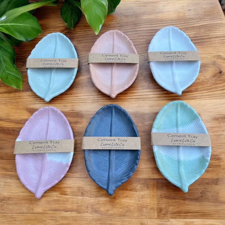 Small Leaf Concrete Tray | Decorative Tray for wholesale by Lymeliteco