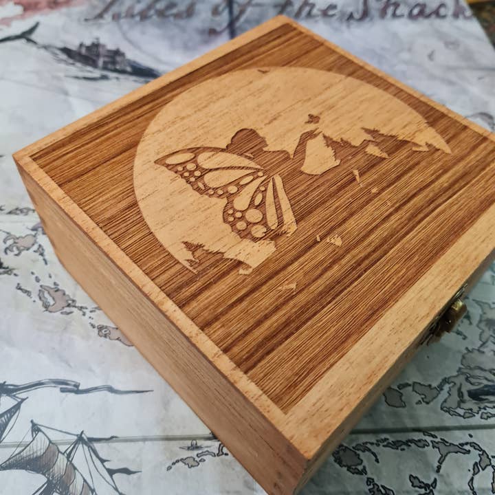 Large Fairy Silhouette Storage / Dice Box - Felted for wholesale by Critit