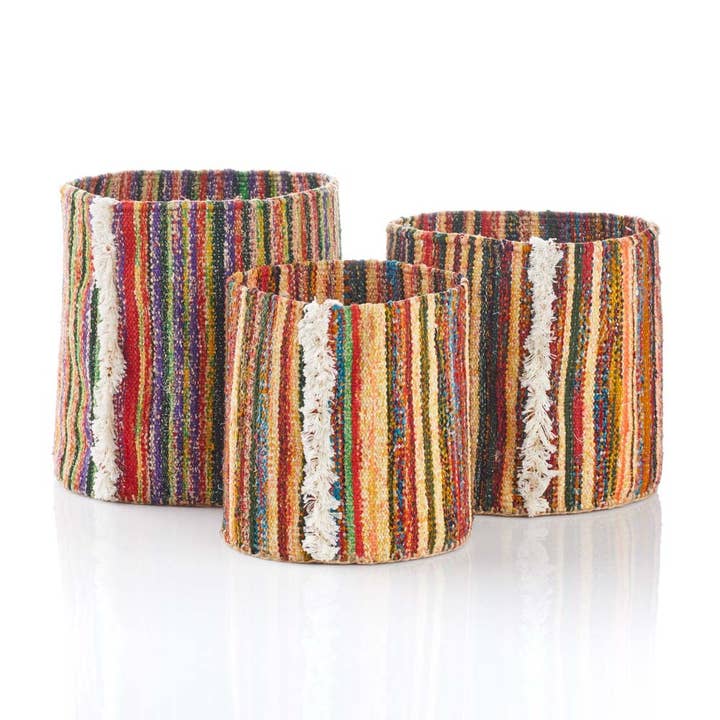 Remnant Soft-Sided Baskets - Set of 3 for wholesale by SERRV International
