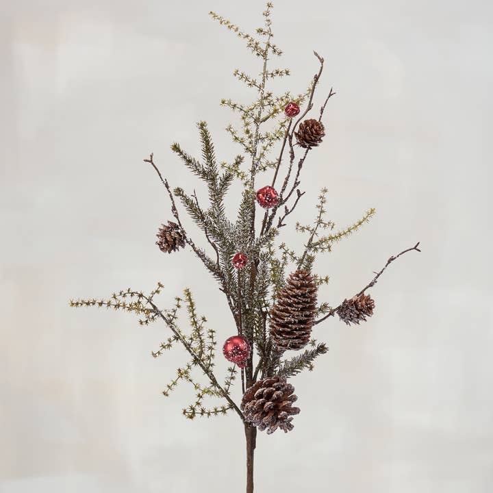 Primitives by Kathy - Wholesale Artificial Flowers - Sugared Pine Floral Pick0