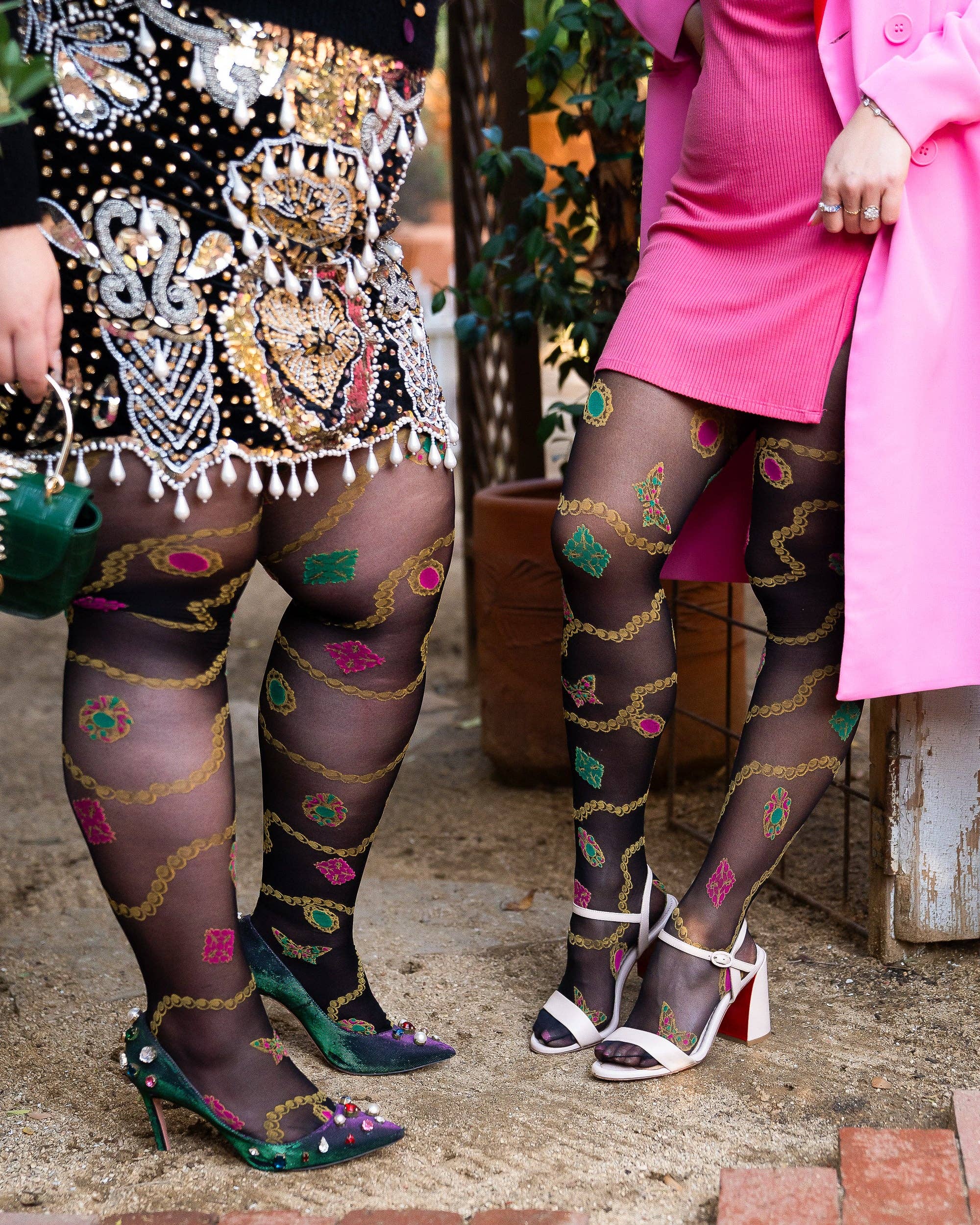 Sock Candy - Venta al por mayor Medias - Mujer - Medias transparentes negras Pearls & Jewels5