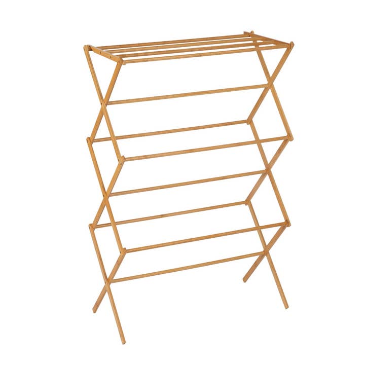 Andrea House - Wholesale Clothes Hangers - Foldable bamboo drying rack4