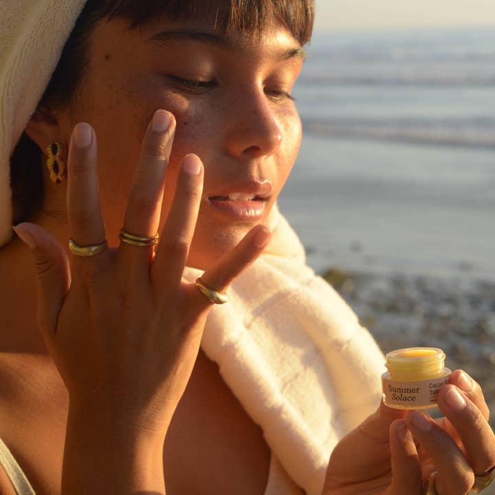 SUMMER SOLACE- Regenerative Tallow Beauty - Wholesale Lip Balm - Cacao Rose (Floral) – Lip, Brow & Cuticle Balm, .25 oz8